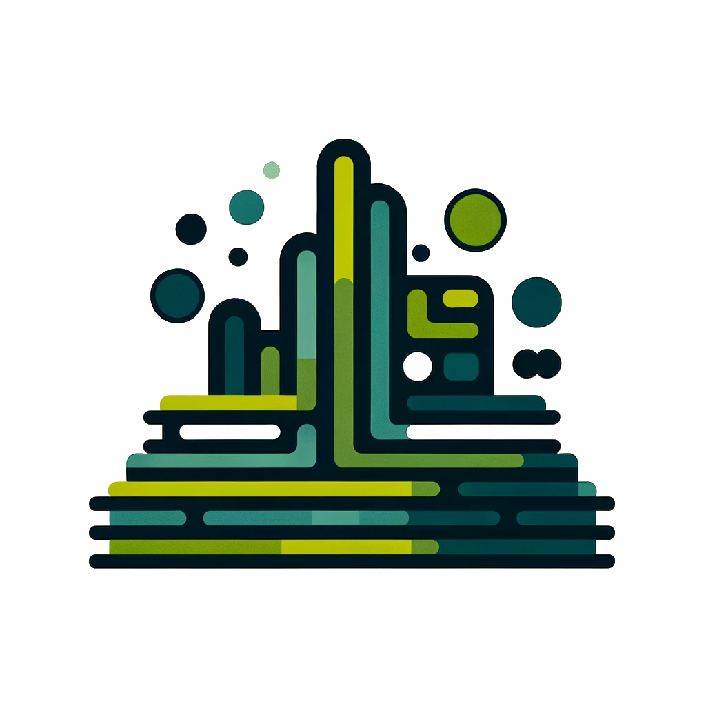 Abstract image of connectivity in Philstack branding colors